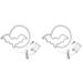 2 PCS Baby Night Light Neon Light Halloweem Decor Halloween Embellishments White Child Baby