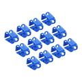 Uxcell Plastic Tube Tubing Clamps 12Pcs 1/4 - 1/2 Tube OD Adjustable Precise Flow Control Hose Clamp Blue