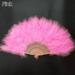 New Wedding Party Accessories Crafts Gifts Feather Fans White Hand Fan Handmade Dance Fan Ladies Folding Fan PINK