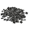 60Sets Spike Rivet 8mm Cone Rapid Rivet Nailhead Studs Copper Punk Square Spikes (Metallic Black)