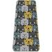 Cats Head Pattern Grey Yellow Pattern TPE Yoga Mat for Workout & Exercise - Eco-friendly & Non-slip Fitness Mat