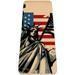 Vintage American Map Statue of Liberty Pattern TPE Yoga Mat for Workout & Exercise - Eco-friendly & Non-slip Fitness Mat