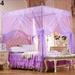 Huanledash Romantic Princess Lace Canopy Mosquito Net No Frame for Twin Full Queen King Bed