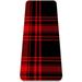 Red & Black Scottish Plaid 1 Pattern TPE Yoga Mat for Workout & Exercise - Eco-friendly & Non-slip Fitness Mat