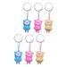 6 Pcs Key Pendant Kids Gifts Raincoat Pig Keychain Hanging Ring Bag Car Ornament Child
