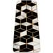 Golden Line Geometric Pattern Black White Pattern TPE Yoga Mat for Workout & Exercise - Eco-friendly & Non-slip Fitness Mat