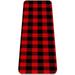 Red and Black Plaid Pattern TPE Yoga Mat for Workout & Exercise - Eco-friendly & Non-slip Fitness Mat