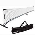 RUNNZER Portable 22FT Pickleball Net Set Regulation Size Soccer Tennis Net Game Set System with Metal Frame Stand and Carrying Bag Outdoor Indoor Fun