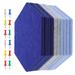 10pcs Indoors Mount Felt Bulletin Board Adhesive Hexagon Pin Board Memo Board Felt With Drawing Pin