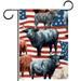 Pattern of Animals with American Flag Pattern Garden Banners: Outdoor Flags for All Seasons Waterproof and Fade-Resistant Perfect for a Variety of Outdoor Settings