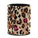 OWNTA Culorful Leopard Print Pattern PVC Leather Cylinder Pen Holder - Pencil Organizer and Desk Pencil Holder Lined with Flannel 3.9x3.1 Inches