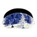 OWNTA Beautiful Tree with Snow View Pattern PVC Leather Brush Holder with Five Compartments - Pencil Organizer and Pen Holder