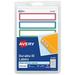 Avery(R) Durable Labels for Kids Gear 5/8 x 3-1/2 Assorted Border Colors Water-Resistant Labels 35 Rectangle Labels Total (41440)