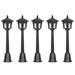 Clearance! Nomeni Desk Decor 5 Pack Mini Street Lamp Model Train Post Lamp Black Outdoor Channel Lamp Post for Doll House Decoration Miniature Landscape Fairy Garden Lighting Accessorie Home Decor