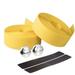 BESCYC Road Bike Handlebar Tape Anti-slip Bicycle Sponge Shock Tape with Bar End Plugs Yellow