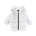 ASFGIMUJ Jackets For Girls Jacket Fall Winter Kids Cardigans Fuzzy Lightweight Jackets Warm Coats Baby Girl Coat White 12 Months-18 Months