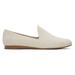 TOMS Women's Darcy Cream Leather Flat Shoes Natural/White, Size 8.5