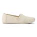 TOMS Women's Alpargata Cream Leather Espadrille Shoes Natural/White, Size 9