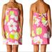 Lilly Pulitzer Dresses | Lilly Pulitzer Strapless Tie Back Mini Dress Floral Size 8 | Color: Green/Pink | Size: 8