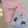 Kate Spade Jewelry | Kate Spade Hummingbird Earrings With Pouch | Color: Green/Pink | Size: Os