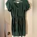 Jessica Simpson Dresses | Jessica Simpson Zip Front Puff Pleated Sleeve Belted Dress Us 12 | Color: Green | Size: 12