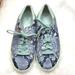 Michael Kors Shoes | Michael Kors Snake Skin Embossed Leather Sneakers Mint Green Gray 7 | Color: Gray/Green | Size: 7