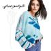 Free People Sweaters | Free People Lily Pullover Sweater Mosaic Sky Sweater | Color: Blue/Pink | Size: M