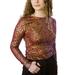 Free People Tops | Free People | Gold Rush Sequin Top Wine Combo Nwt | Color: Gold/Red | Size: S