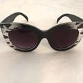 Free People Accessories | Free People Cats Eye Sunglasses. Super Cute, Black W White Design And Logo | Color: Black/White | Size: Os