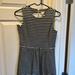 J. Crew Dresses | J. Crew Black Striped A-Line Dress, Size Xs | Color: Black/White | Size: Xs