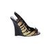 Manolo Blahnik Wedges: Brown Animal Print Shoes - Women's Size 36.5