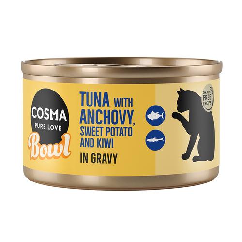 24x 80g Cosma Bowl Thunfisch mit Anchovis Katzenfutter nass