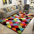 Large Rugs for Living Room - Geometric Box Pattern Non Shed Low Profile Anti Slip Geometric Rug for Dining Room Bedroom Living Room Large Carpet (Scales, 200x290)