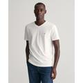 T-Shirt GANT "SLIM SHIELD V-NECK T-SHIRT" Gr. 4XL, weiß (white) Herren Shirts T-Shirts