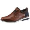 Schnürschuh RIEKER, Herren, Gr. 41, braun (cognac, dunkelbraun, dunkelblau), Leder, Velourslederimitat, Veloursleder, casual, Schuhe, 150 Jahre RIEKER Jubiläumsartikel, Freizeitschuh, Halbschuh, Schnürer