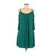 VOOM by Joy Han Casual Dress - A-Line Scoop Neck Sleeveless: Green Print Dresses - Women's Size Small