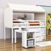 Harper Orchard Venuti Twin Loft Bed w/ Drawers, Wood in White | 76.4 H x 37.2 W x 78.3 D in | Wayfair F00DA7DA4CE74072B8B58200580B3169