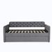 House of Hampton® Jennessa Daybed w/ Trundle Upholstered/Velvet in Brown/Gray | 34.4 H x 81.7 W x 41.7 D in | Wayfair