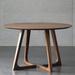 Corrigan Studio® Nordic solid wood round table log home dining Wood in Brown | 29.52 H x 59.05 W x 59.05 D in | Wayfair