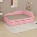 Red Barrel Studio® Elanni Full Wooden Daybed w/ Trundle & Cloud Shaped Guardrail Upholstered in Pink | 27.8 H x 57 W x 79 D in | Wayfair