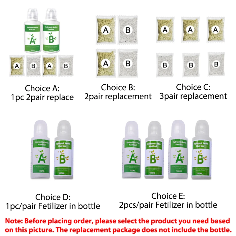 Dünger AB Zweiteiliges Set Hydrokultur-Gartenpflanze Lebensmittel Pflanzendünger für Blumen Gemüse Gras Nährstoffe Image