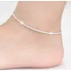 Bracelet de cheville fin en argent brillant pour femme bijoux de pied pour fille bracelet de