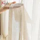 AREX-Rideaux transparents en tulle style japonais look lin pour fenêtres de salon rideaux tyys