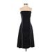 Club Monaco Casual Dress - A-Line Strapless Sleeveless: Black Print Dresses - Women's Size 2