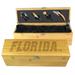 Florida Gators Bamboo Wine Gift Box With Tools