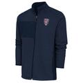 Men's Antigua Heather Navy Indy Eleven Course Full-Zip Jacket