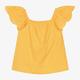 Boboli Girls Yellow Cotton Jersey Blouse