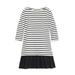 Kate Spade Dresses | Kate Spade Black And White Nautical Stripe Eyelet Ruffle Drop Waist Dress Small | Color: Black/White | Size: S