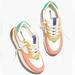 Madewell Shoes | Madewell Kickoff Trainer Sneaker In Colorblock Leather | Color: Pink/White | Size: 7.5