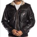Levi's Jackets & Coats | Levi's Faux Leather & Faux Shearling Bomber Jacket | Color: Brown/Tan | Size: Xl